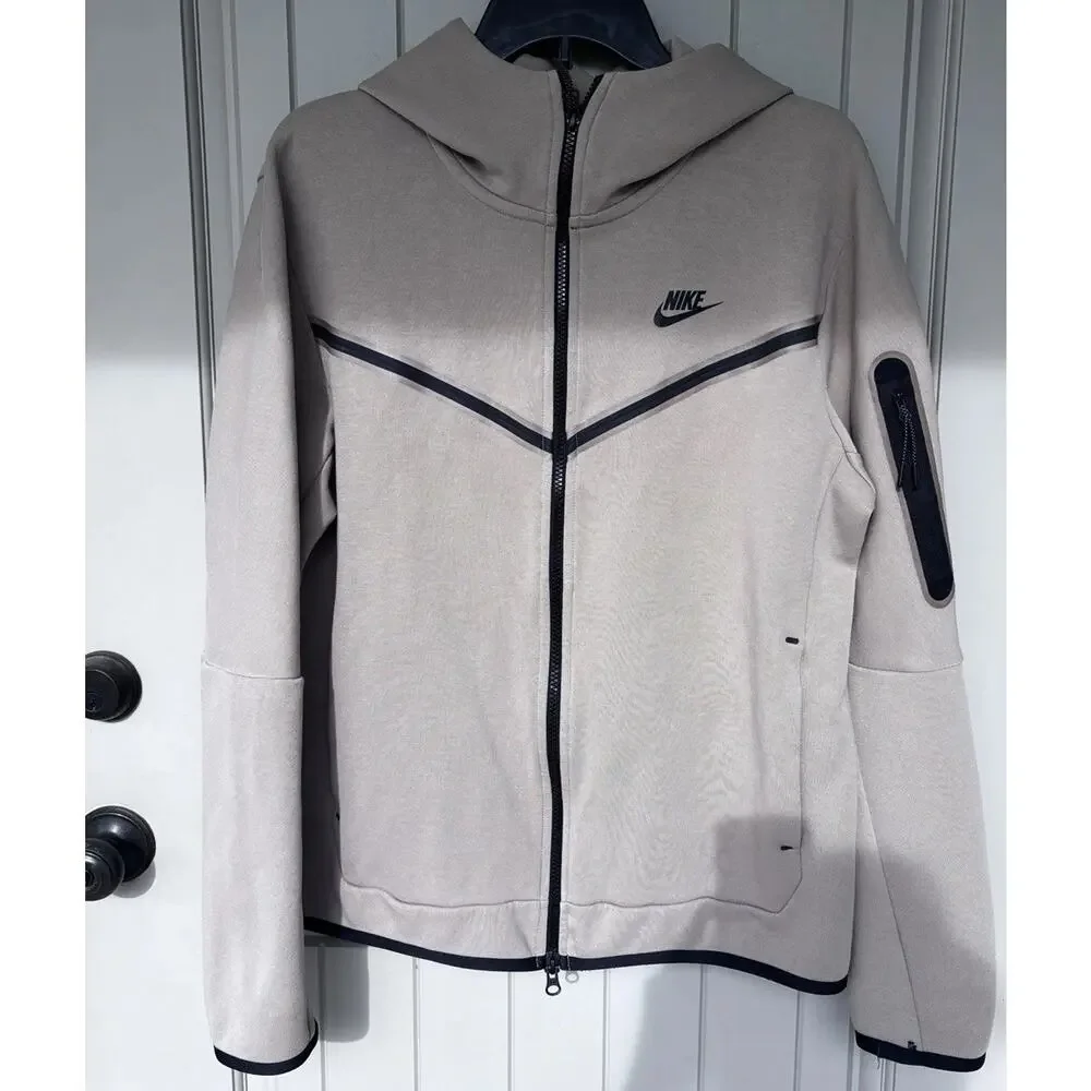 Nike Sportswear Tech Fleece Full-Zip Hoodie Light Bone/Black Medium
